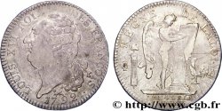 LOUIS XVI Écu dit &nbsp;au génie&nbsp;, légende FRANÇOIS 1792 Paris MBC/BC+