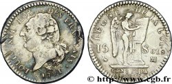 LOUIS XVI (MONARQUE CONSTITUTIONNEL)  15 sols dit  au génie , type FRANÇAIS 1791 Marseille TB+
