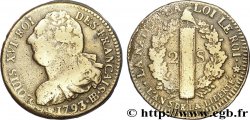 LA CONVENTION 2 sols dit &nbsp;au faisceau&nbsp;, type FRANÇAIS 1793 Strasbourg