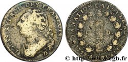 LOUIS XVI (MONARQUE CONSTITUTIONNEL)  12 deniers dit  au faisceau , type FRANCOIS 1792 Lyon B