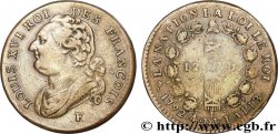 LOUIS XVI 12 deniers dit &nbsp;au faisceau&nbsp;, type FRANCOIS 1792 Bordeaux XF/VF