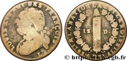 LOUIS XVI (MONARQUE CONSTITUTIONNEL)  12 deniers dit &nbsp;au faisceau&nbsp;, type FRANCOIS 1792 Bayonne
