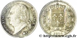 1/2 franc Louis XVIII 1824 Paris F.179/43