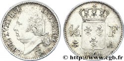 1/4 franc Louis XVIII 1824 Paris F.163/31 AU 