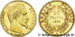 20 francs or Napoléon III, tête nue, différent levrette 1855 Paris F.531/3 TTB 
