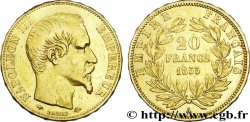 20 francs or Napoléon III, tête nue, différent ancre 1855 Paris F.531/4