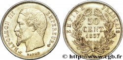 50 centimes Napoléon III, tête nue 1857 Paris F.187/8 SUP 