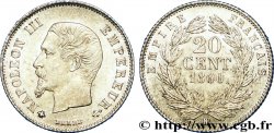 20 centimes Napoléon III, tête nue 1860 Strasbourg F.148/16 SUP 