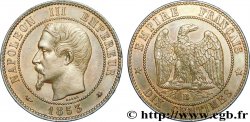 Dix centimes Napoléon III, tête nue 1853 Strasbourg F.133/4 TTB 