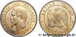 Dix centimes Napoléon III, tête nue 1854 Bordeaux F.133/16 SUP 