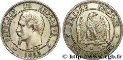 Dix centimes Napoléon III, tête nue, différent levrette 1855 Bordeaux F.133/27 TTB 