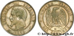 Dix centimes Napoléon III, tête nue 1856 Marseille F.133/39 TTB 