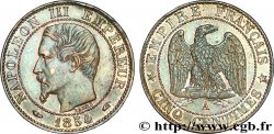 Cinq centimes Napoléon III, tête nue 1854 Paris F.116/8 AU 
