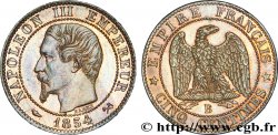 Cinq centimes Napoléon III, tête nue 1854 Rouen F.116/9 AU 