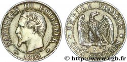 Cinq centimes Napoléon III, tête nue, différent ancre 1855 Bordeaux F.116/25