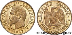 Cinq centimes Napoléon III, tête nue 1857 Marseille F.116/42