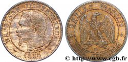Deux centimes Napoléon III, tête nue 1854 Marseille F.107/17 SUP 