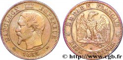 Deux centimes Napoléon III, tête nue, différent ancre 1855 Rouen F.107/22
