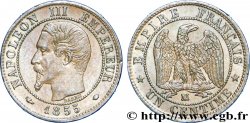 Un centime Napoléon III, tête nue 1855 Marseille F.102/23 SUP 