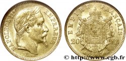 20 francs or Napoléon III, tête laurée 1863 Strasbourg F.532/7