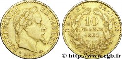 10 francs or Napoléon III, tête laurée 1864 Strasbourg F.507A/7