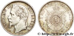 1 franc Napoléon III, tête laurée, petit BB 1867 Strasbourg F.215/7