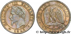 Un centime Napoléon III, tête laurée, grand BB 1862 Strasbourg F.103/6