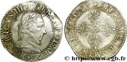 HENRI III Demi-franc au col plat 1588 Poitiers TTB