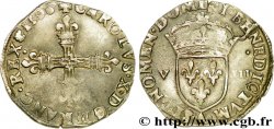 CHARLES X, CARDINAL DE BOURBON Huitième d écu, croix de face 1590 Paris