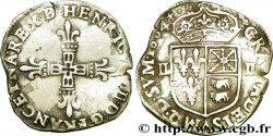 HENRI IV LE GRAND Quart d écu de Béarn 1604 Morlaàs TTB