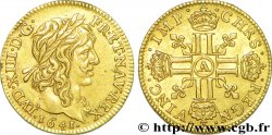 LOUIS XIII LE JUSTE Demi-louis d or aux huit L (effigie de Jean Warin) 1641 Paris SUP/SPL