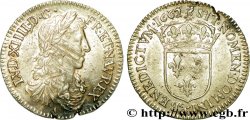 LOUIS XIV LE GRAND OU LE ROI SOLEIL Douzième d&nbsp;écu au buste juvénile 1662 Aix-en-Provence