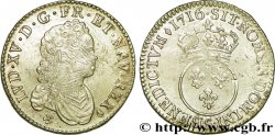LOUIS XV DIT LE BIEN AIMÉ Demi-écu dit  vertugadin  1716 Reims TTB+/TTB