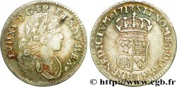 LOUIS XV DIT LE BIEN AIMÉ Dixième d&nbsp;écu de Navarre 1718 Strasbourg