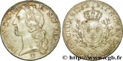 LOUIS XV &nbsp;THE WELL-BELOVED&nbsp; Écu dit &nbsp;au bandeau&nbsp; 1752 Nantes XF/AU
