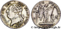 LOUIS XVI (MONARQUE CONSTITUTIONNEL)  Demi-écu dit &nbsp;au génie&nbsp;, type FRANÇOIS, satirique 1792 Paris TTB