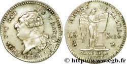 LOUIS XVI (MONARQUE CONSTITUTIONNEL)  15 sols dit &nbsp;au génie&nbsp;, type FRANÇOIS 1791 Paris