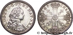Essai de métal et de module au type de Louis XV frappé sur flan large n.d.  VG.3963 