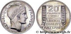 Préparation de la 20 francs Pétain, type Turin, essai en aluminium, tranche striée, 4,5 g 1938 Paris VG.5489  b