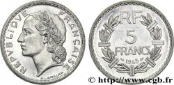 Essai de 5 francs Lavrillier, aluminium, poids lourd 1945 Paris F.339/1 var.