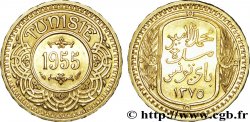 QUATRIÈME RÉPUBLIQUE - TUNISIE - PROTECTORAT FRANÇAIS 100 francs or 1955 Paris SUP 