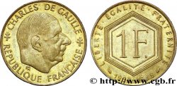 1 franc De Gaulle sur flan de 20 centimes Marianne 1988  F.227/2 var.