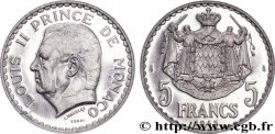 MONACO - LOUIS II Essai de 5 francs, aluminium 1945 Paris