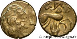 GALLIA - PICTONES (Regione di Poitiers) Quart de statère d’électrum à la main XF/MS