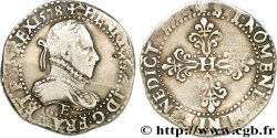 HENRI III Demi-franc au col gaufré 1578 Tours