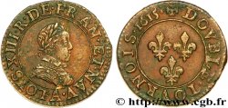 LOUIS XIII LE JUSTE Double tournois, type 1 1615 Paris, Moulin du Louvre
