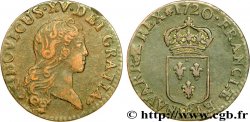 LOUIS XV &nbsp;THE WELL-BELOVED&nbsp; Liard au buste enfantin 1720 Strasbourg