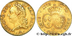 LOUIS XV DIT LE BIEN AIMÉ Double louis d&nbsp;or aux écus ovales, buste lauré 1773 Lille