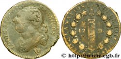 LOUIS XVI (MONARQUE CONSTITUTIONNEL)  12 deniers dit  au faisceau , type FRANCOIS 1792 Arras TB
