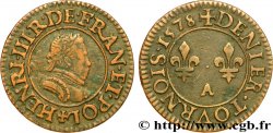 HENRI III Denier tournois, 1er type de Paris 1578 Paris